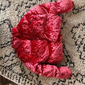 Fabletics Red Velvet Puffer Jacket
